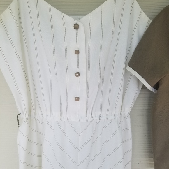 Vintage 80s 90s Tank Strap Dress Jacket Set Vtg Sz 12 Dress Lagenlook Minimalist - Picture 13 of 16